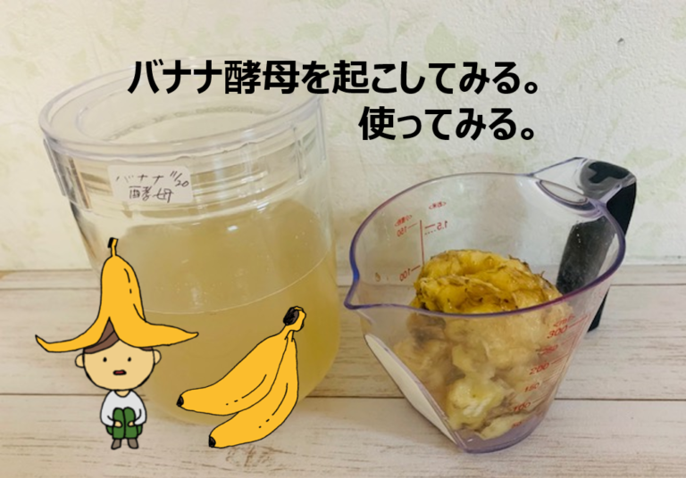 バナナ酵母を起こしてみる。使ってみる。 - まな♪まな