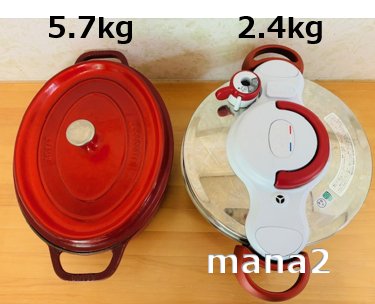 鍋の重さ比較