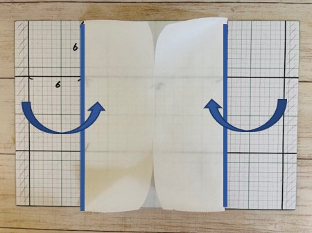 はじめに縦折り