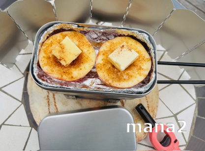 焼きりんご着火前